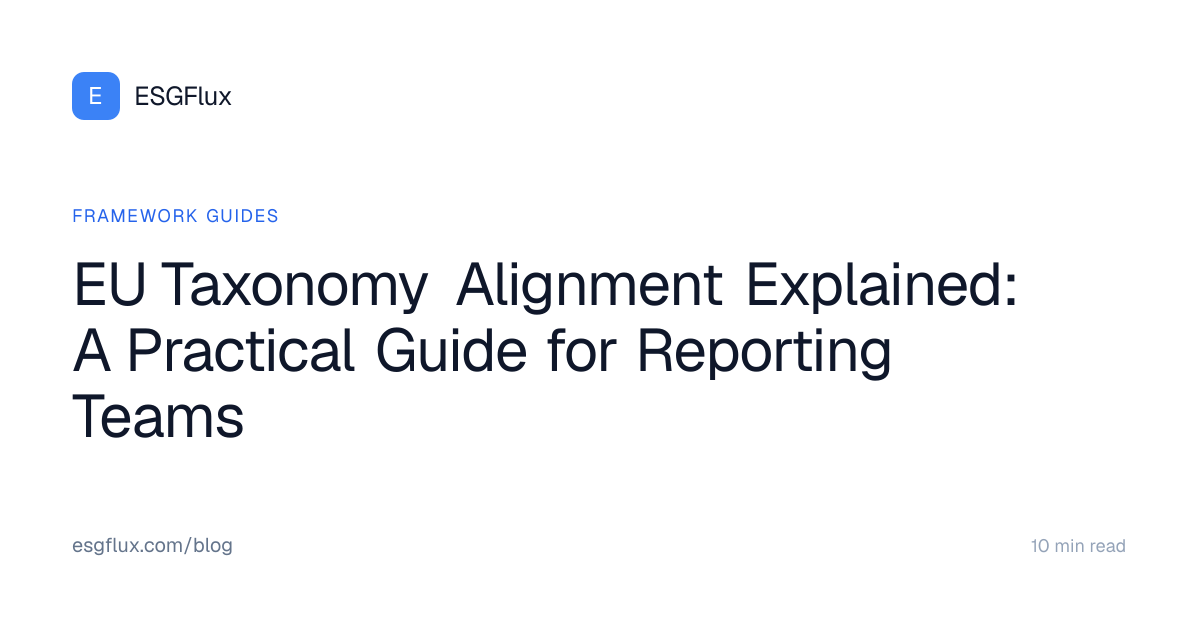EU Taxonomy Alignment Explained: A Practical Guide for Reporting Teams ...